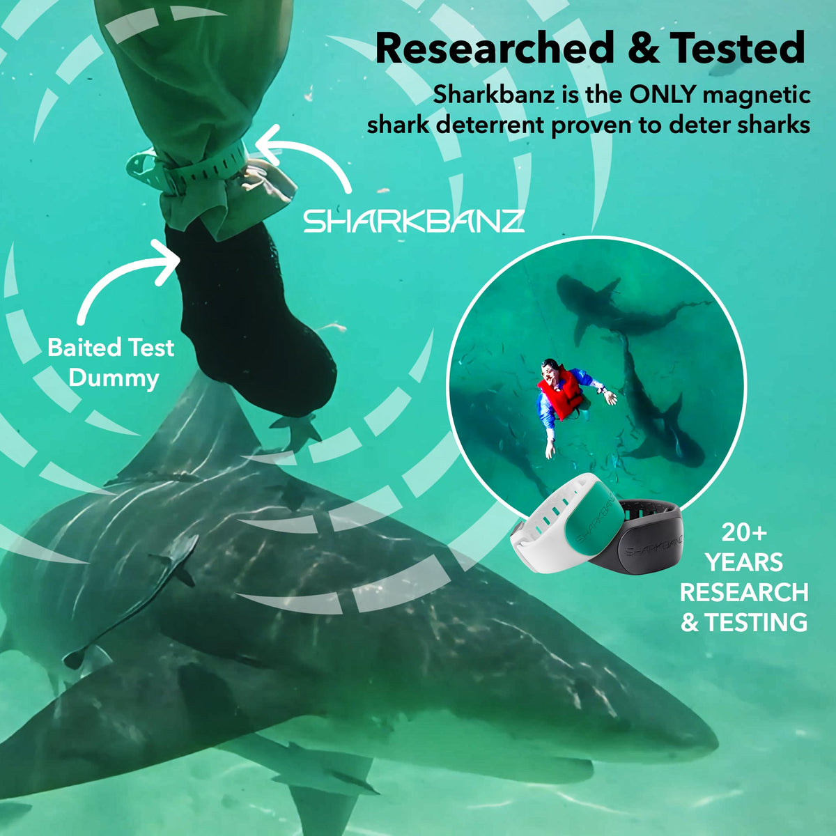Sharkbanz 2 - Active Shark Deterrent Ankle / Wrist Band