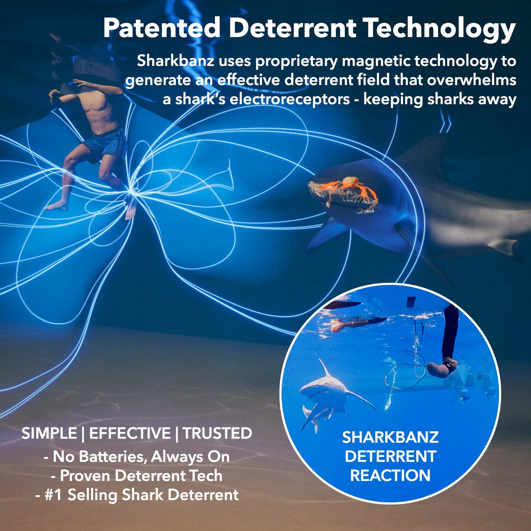 3日間この価格！SHARKBANZ 2 サーフボードアクセサリー Sharkbanz 2 - Active Shark Deterrent Ankle / Wrist Band